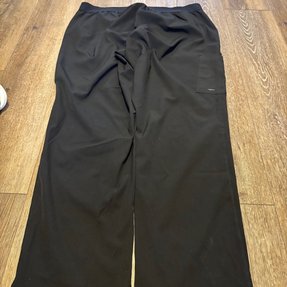 Skechers Womens Scrub Pants Black Wide Leg Cargo Pocket 2XL Nurse Barco - Picture 8 of 8
